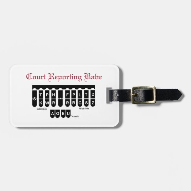 Luggage Tag - Court Reporting Babe Luggage Tag (Front Horizontal)