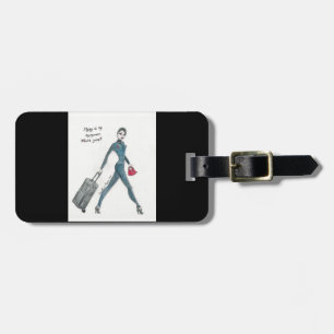 Luggage tag. Flight attendant themed Luggage Tag