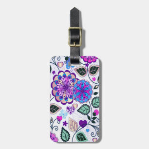 Luggage Tag/Flowers and Hearts Tag