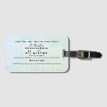 Luggage tag for missionary religious