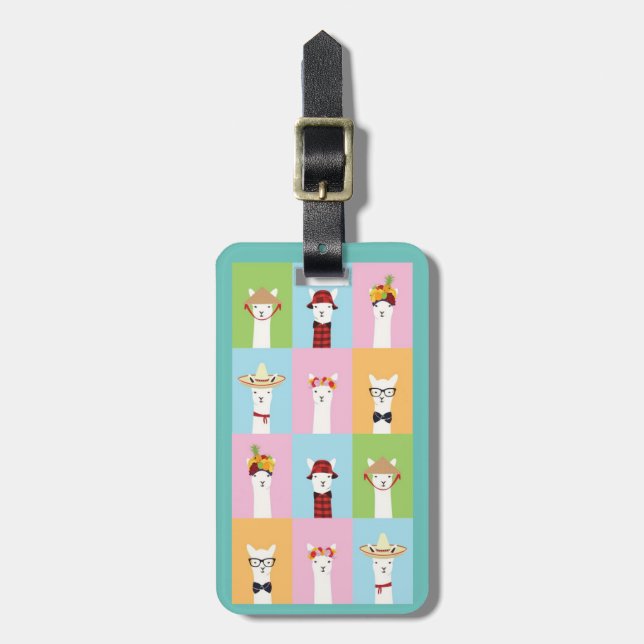 Luggage Tag - Funny Llama (Front Vertical)