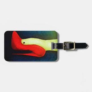 luggage tag high heel