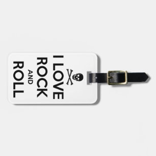 luggage tag, i love rock and roll tag