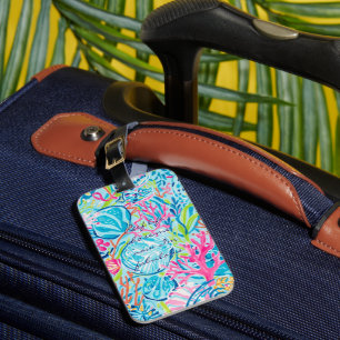 Luggage tag in stylish graphic