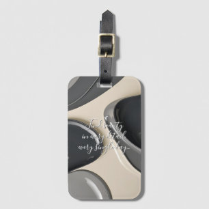 Luggage tag in stylish graphic