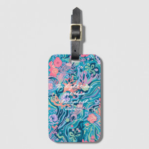 Luggage tag in stylish graphic