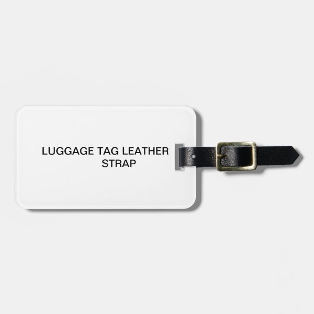 Luggage tag leather strap (Front Horizontal)