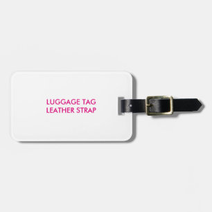 Luggage tag leather strap