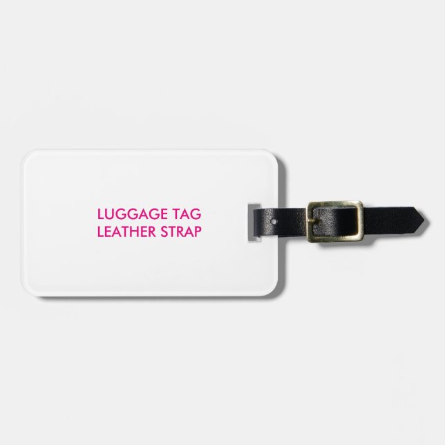 Luggage tag leather strap (Front Horizontal)