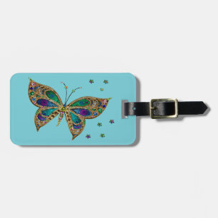 Luggage Tag--Mosaic Butterfly Tag