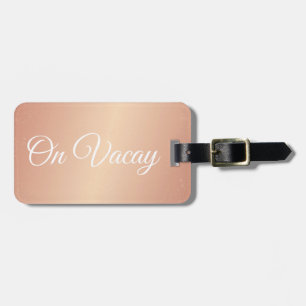 Luggage Tag - On Vacay Rose Gold Confetti
