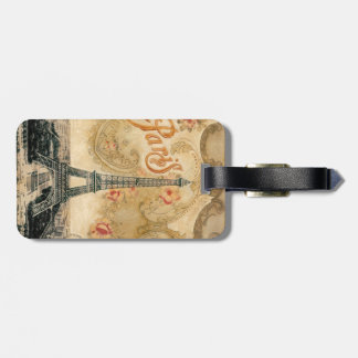 luggage tag,paris, vintage, eiffel tower tag
