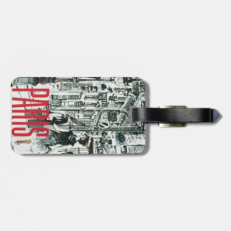 luggage tag,retro, paris tag