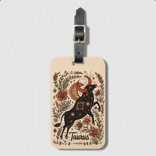 Luggage Tag Taurus Celestial Zodiac Art (Creator Uploaded)