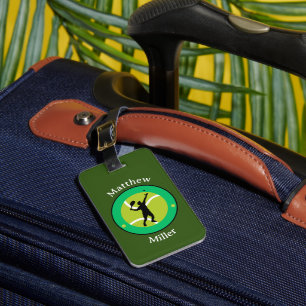 Luggage Tag - Tennis Player - Personalised