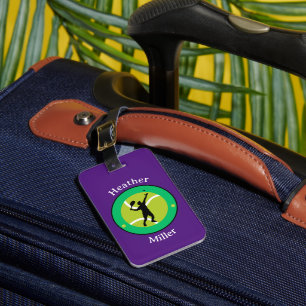 Luggage Tag - Tennis Player - Personalised