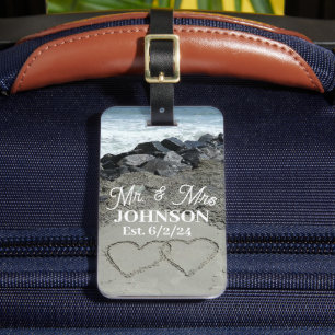 Luggage Tag - Two Hearts In The Sand