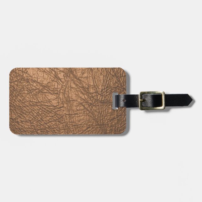 Luggage Tag w/ leather strap (Front Horizontal)