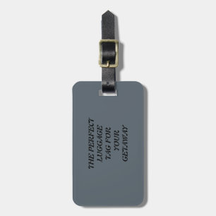 Luggage tag/w leather strap tag