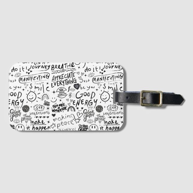 LUGGAGE TAG WITH AFFIRMATIONS (Front Horizontal)