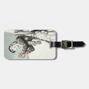Luggage Tag with Cool Ski Holiday Print
