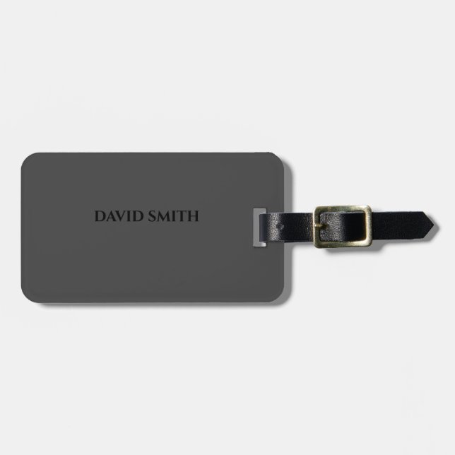 Luggage tag with customised name. (Front Horizontal)