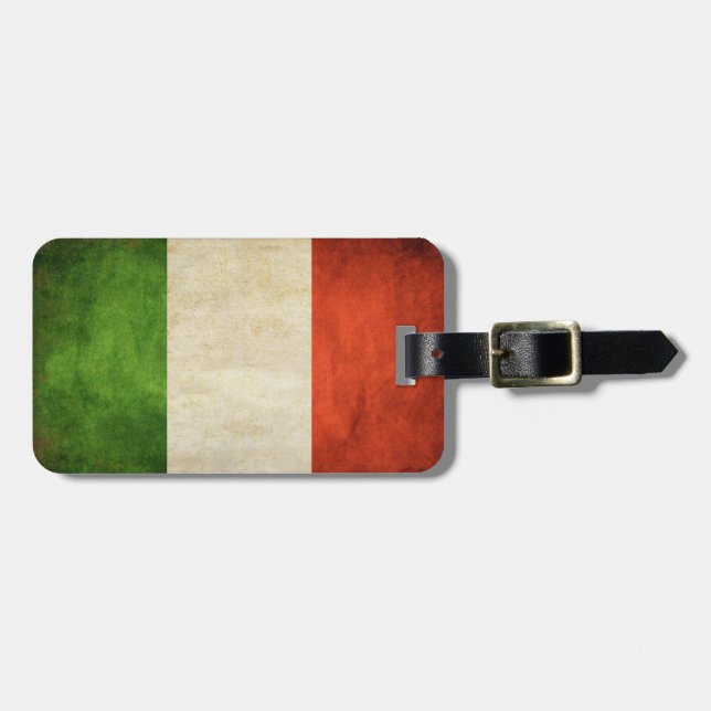 Luggage Tag with Dirty Flag from Italy (Front Horizontal)