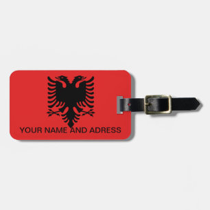 Luggage Tag with Flag of Albania