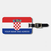 Luggage Tag with Flag of Croatia