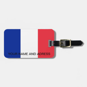 Luggage Tag with Flag of France