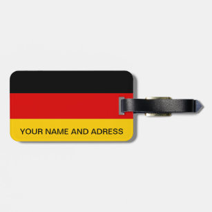 Luggage Tag with Flag of Germany