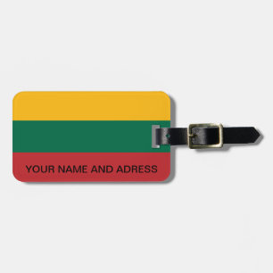 Luggage Tag with Flag of Lithuania