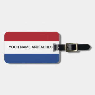 Luggage Tag with Flag of Netherlands