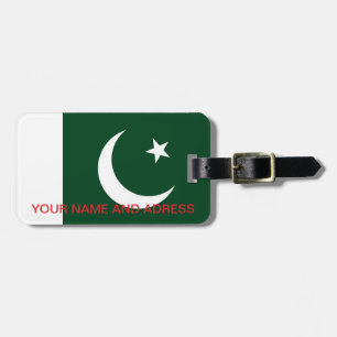 Luggage Tag with Flag of Pakistan