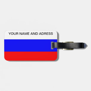 Luggage Tag with Flag of Russia