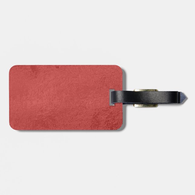 Luggage Tag with Leather Strap (Back Horizontal)