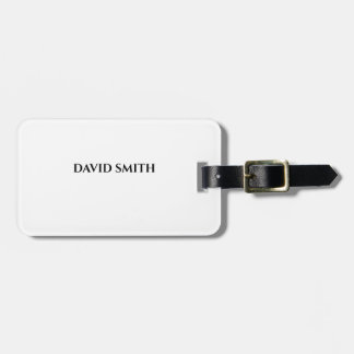 Luggage tag with personalised name.