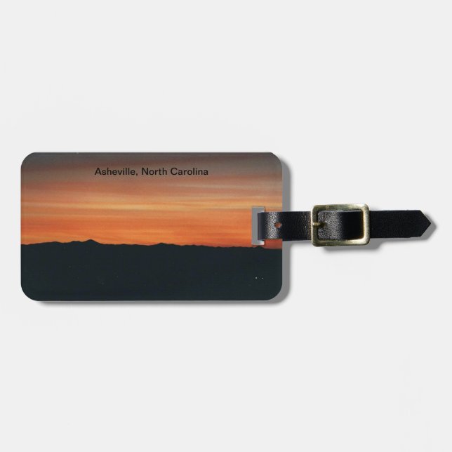 Luggage Tag with Sunset Scene (Front Horizontal)