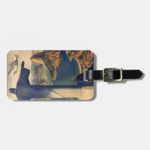 Luggage Tag with Vintage Rio de Janeiro Print