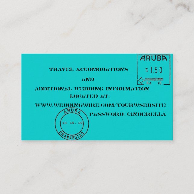 Luggage Tags wedding inserts (Front)