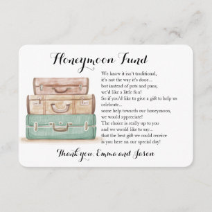 Luggages Honeymoon fund request wedding insert