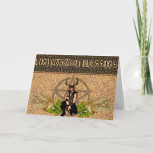 Lughnasadh Blessings Wiccan Sabbat Greeting Card