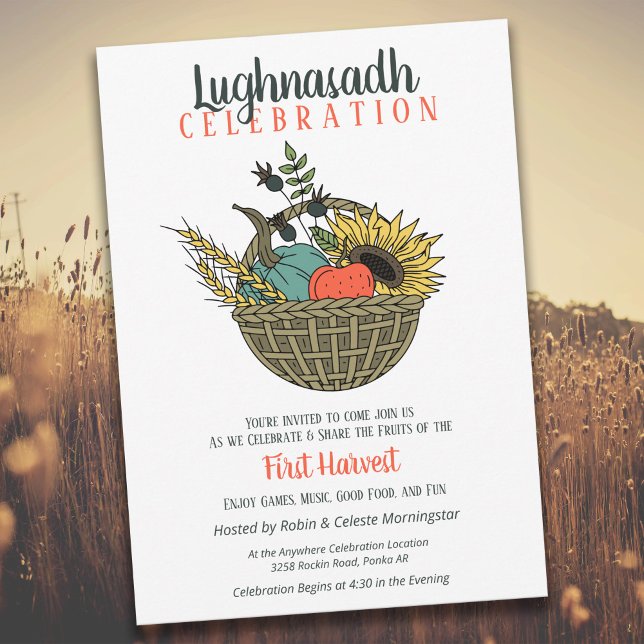 Lughnasadh Fall Harvest Party Basket Invitation (Creator Uploaded)