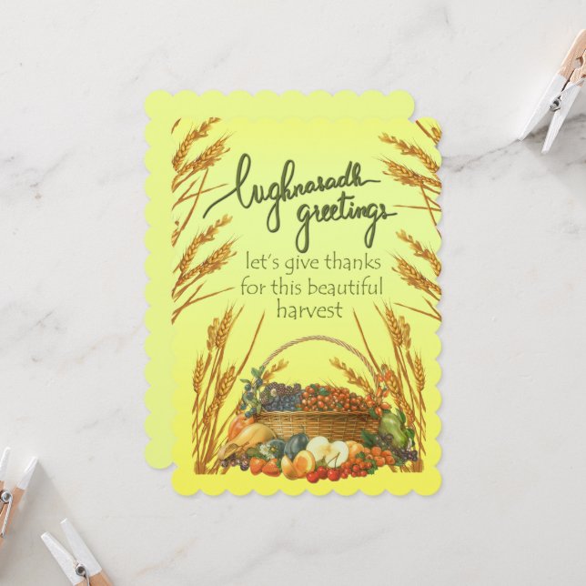 Lughnasadh greetings card (Front/Back In Situ)