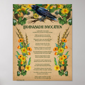 LUGHNASADH INVOCATION PRAYER POSTER