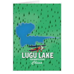 Lugu Lake, Yunnan plateau, China map