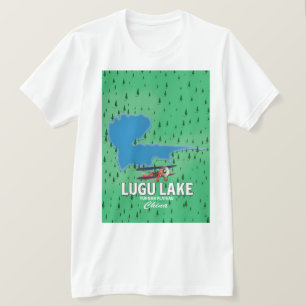 Lugu Lake, Yunnan plateau, China map T-Shirt