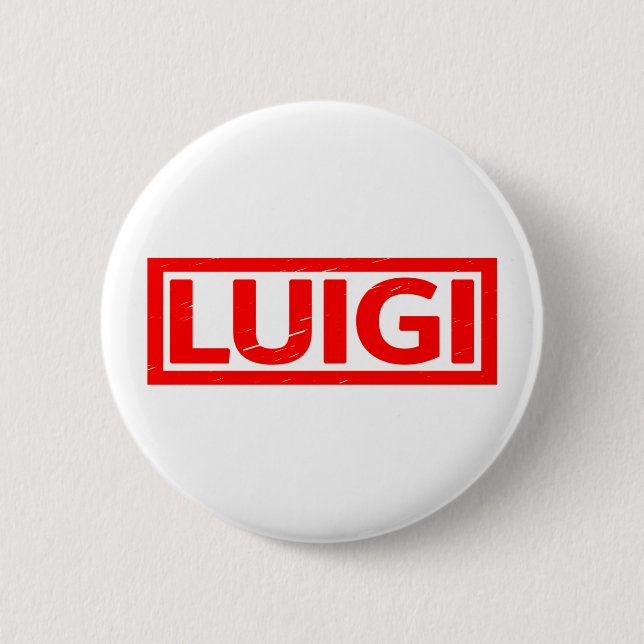 Luigi Stamp 6 Cm Round Badge (Front)
