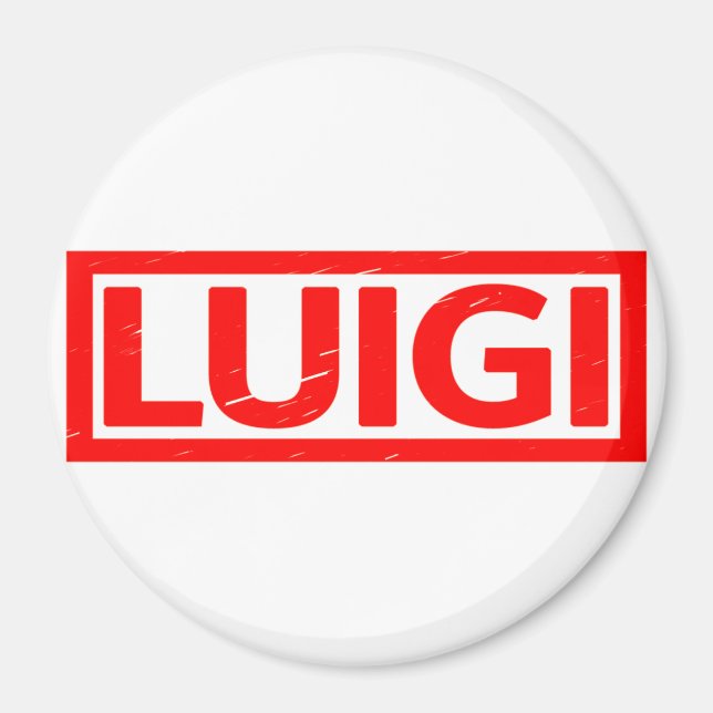 Luigi Stamp Magnet (Front)