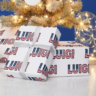 Luigi Vorname Name USA US Geschenkpapier Papier Wrapping Paper